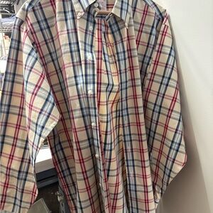 Brooks Brothers Madison Non-Iron Supima Cotton Plaid Button Down Shirt Excellent